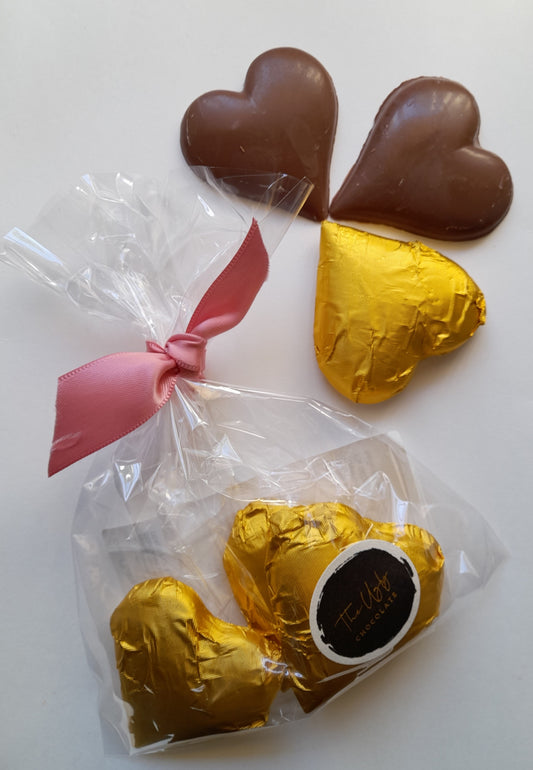 Gold Milk Hearts 50g