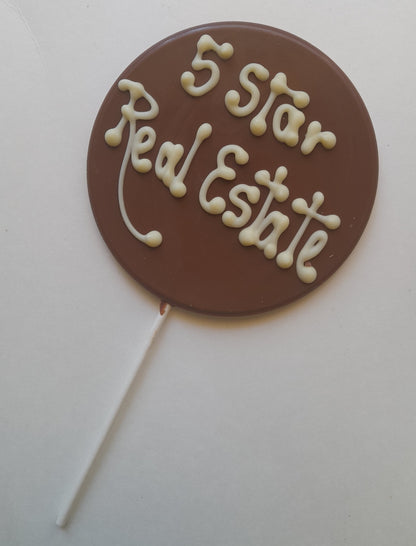 Lollipop with personalised handwriting
