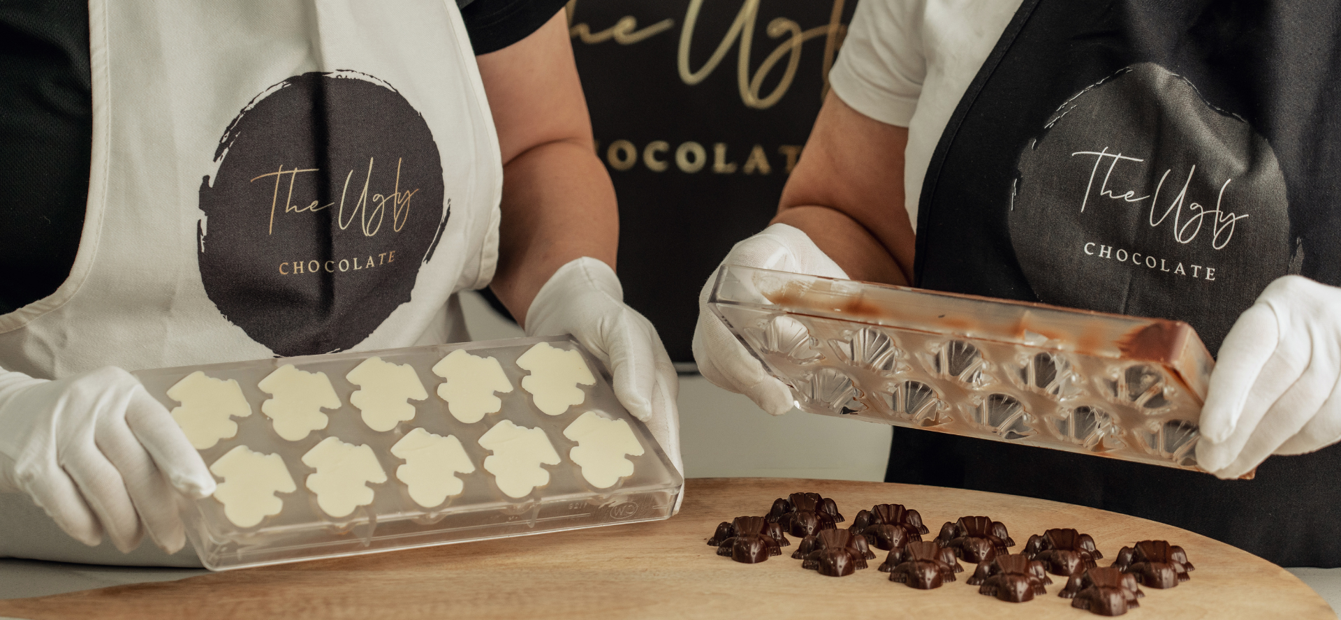 The Ugly Chocolate team handcrafting artisan treats in their Sydney kitchen